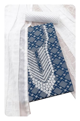 Soch Women Rayon Geometric Print Unstitched Dress Material with Sequins