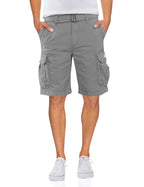 Unionbay Men's Survivor Belted Cargo Short-Reg and Big & Tall Sizes, Grey Goose, 48