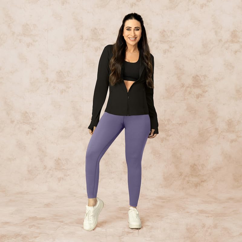 BlissClub The Ultimate Leggings Lite, Ankle Length Tights for Women for Gym, Yoga and Workout with High Waist,Regular Variant