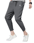 Eyebogler MenS Solid Brand Logo Track Pants Charcoal Grey