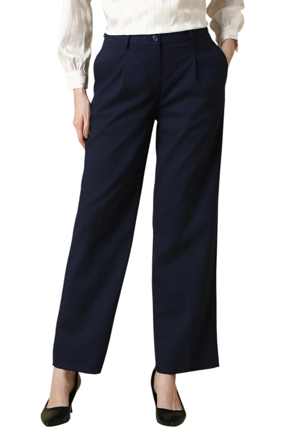 Allen Solly Women Solid Formal Polyester Pants