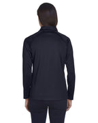 Ladies Stretch Tech-Shell compass Quarter-Zip - DK gREY HEATHER - S(D0102H7Y5VX)