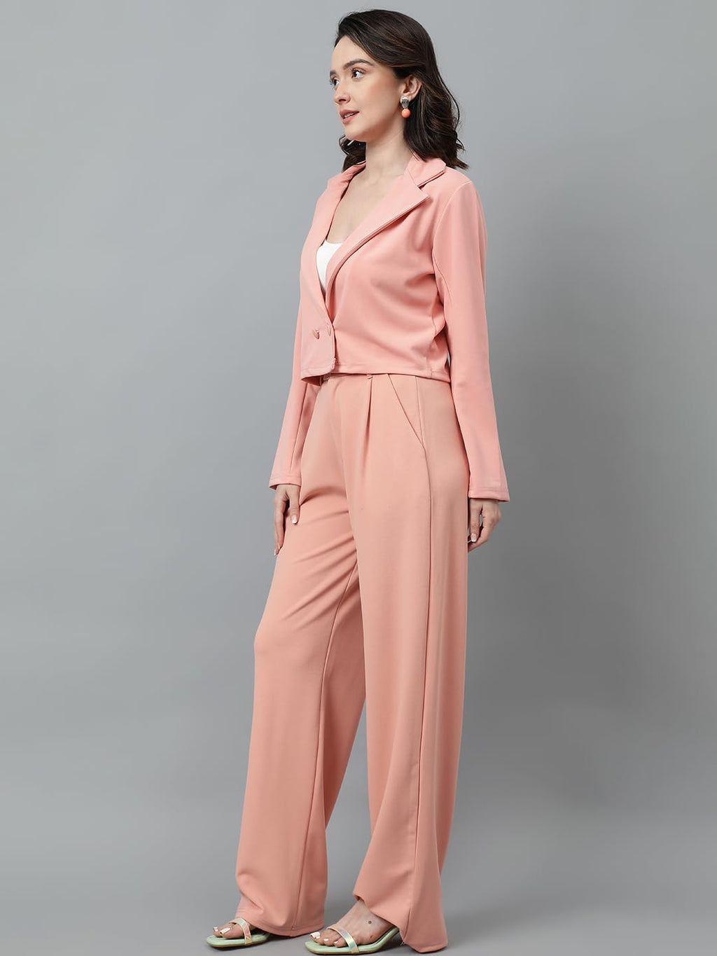 Kotty WomenS Dress Pant With Blazer Co-Ords Set