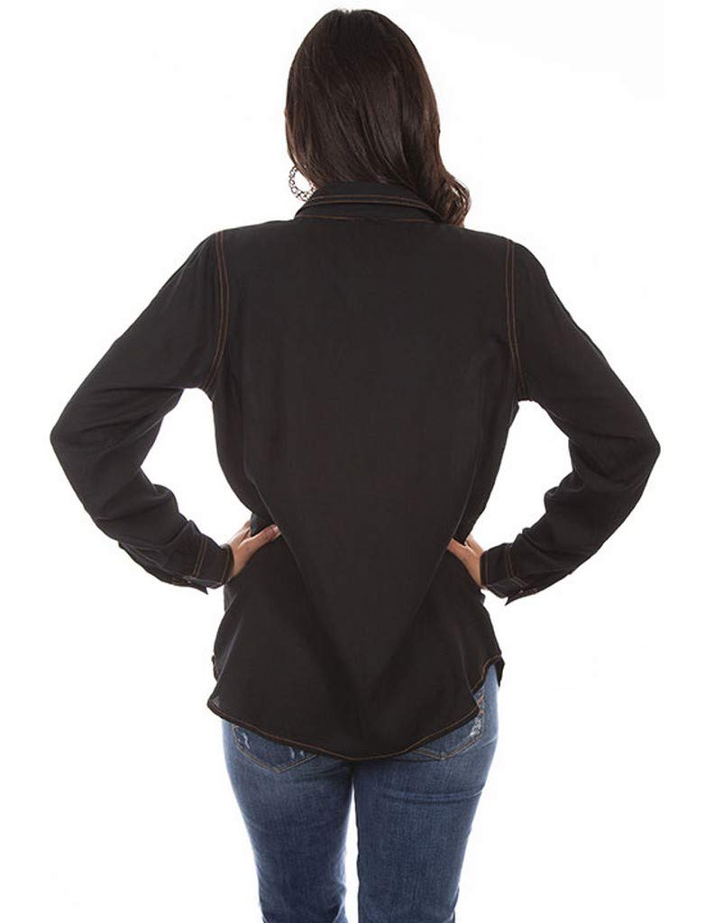 COLORFUL EMB CONTRAST STITCH OVERSHT