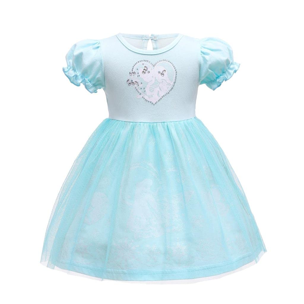 Dressy Daisy Ice Princess Tulle Dress for Toddler Girls Halloween Fancy Party Costume Summer Outfits Size 3T Blue, Style 23