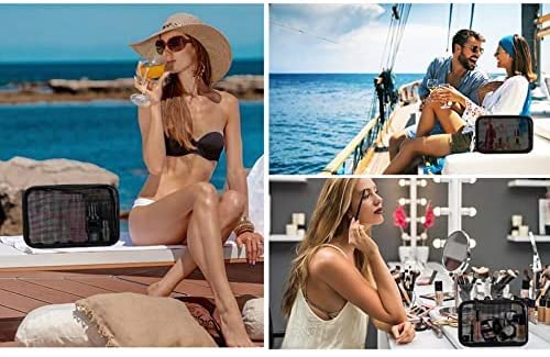 DARIN TSA Approved Clear Toiletry Bag Tansparent Travel Makeup Bag Zipper Cosmetic Pouch, Airline 3-1-1 Rule Carry-On Flight Liq