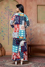 Greciilooks Women Rayon Blend Ethnic Wear Kurta Co-Ord Set (Gl-K-W1728&Tr819-3Xl Peach)