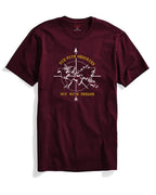 Adro Die With Memories Not With Dreams Mens Printed T-Shirt (S, Maroon)