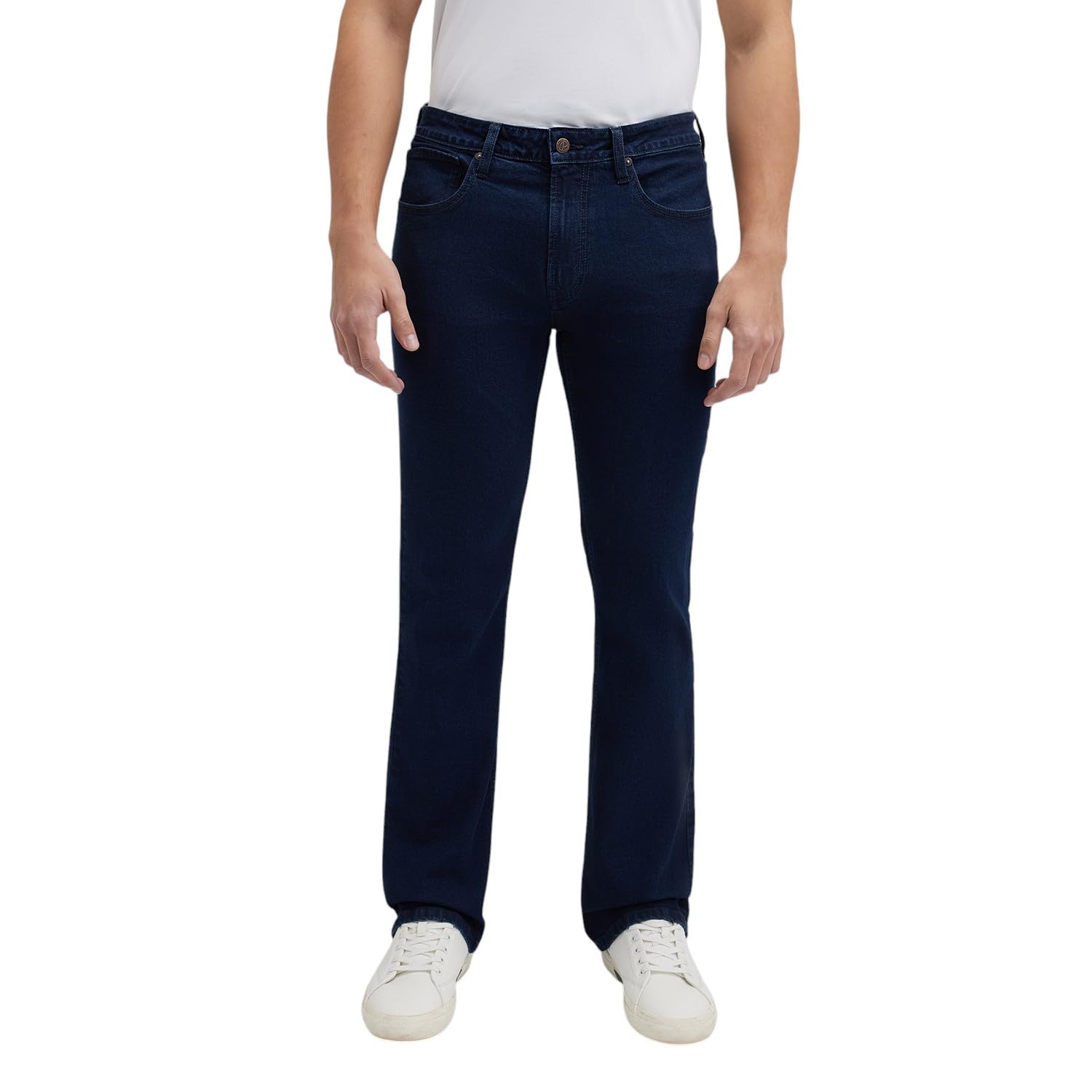 Pepe Jeans Men Mid Rise Regular Jeans (Pm208924Q032_Dark Used, Blue, 38