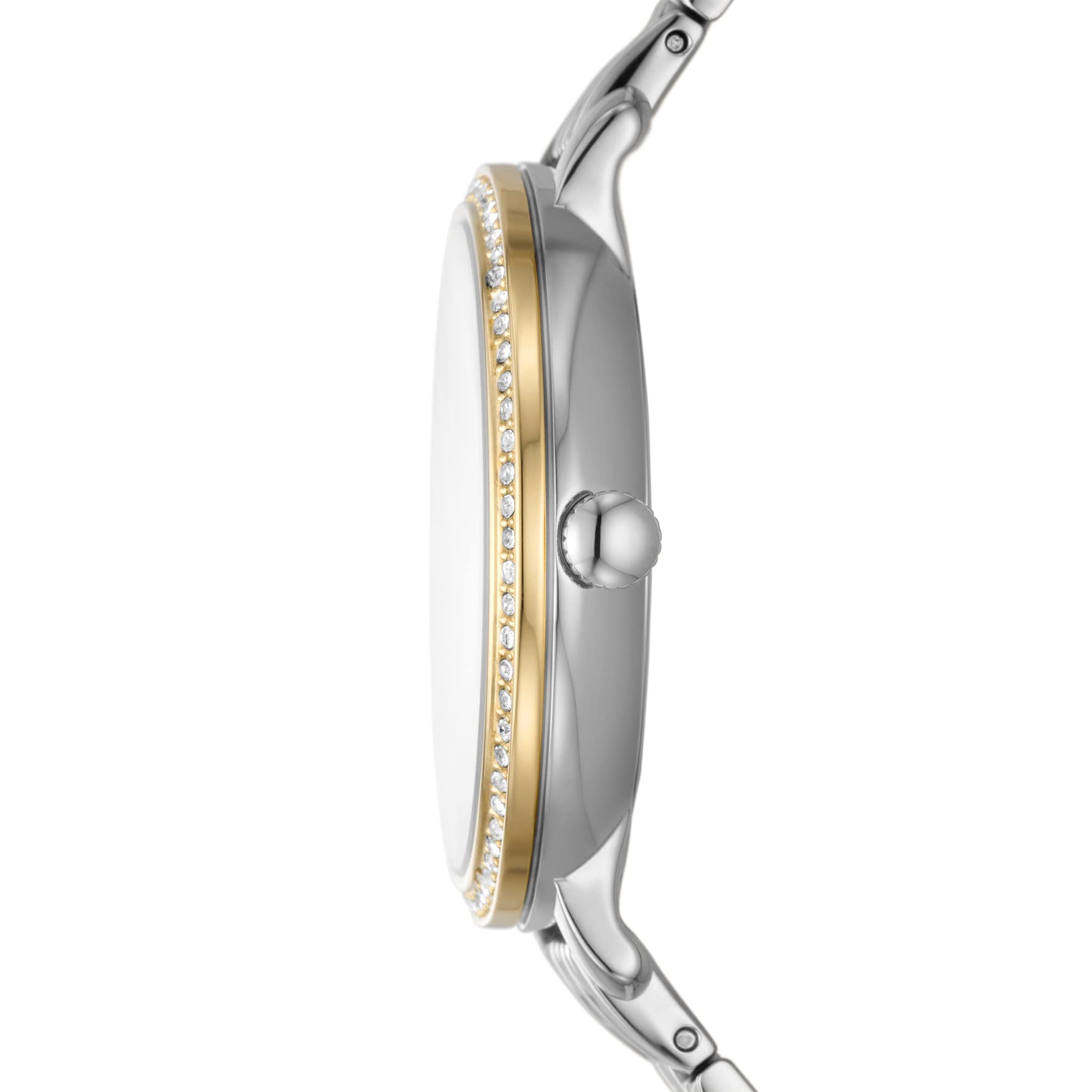 Fossil Women's Jacqueline Quartz Stainless Steel Multifunction Moonphase Watch, Color: Gold/Silver (Model: ES5166)