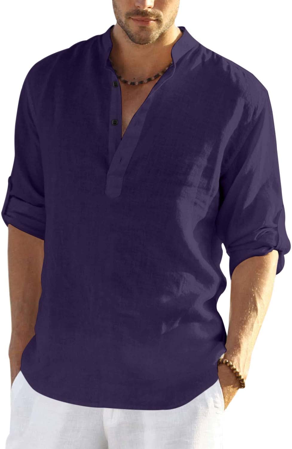 Zartha MenS Regular Fit Solid Pattern Cotton Polyester Blend Kurta With Spread Collar Long Sleeve And Standard Length | Shirt F