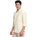 Fabindia Men Cotton Shirt Slim Fit Yellow