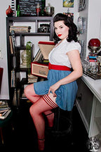 Kixies Sandra Red Fishnet Size D