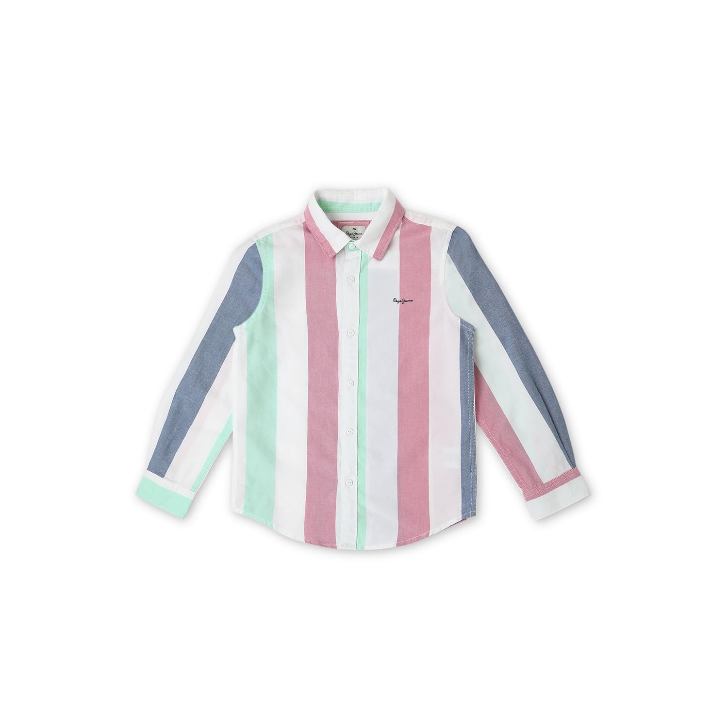 Pepe Jeans BoyS Striped Regular Fit Shirt (Pb302603_White