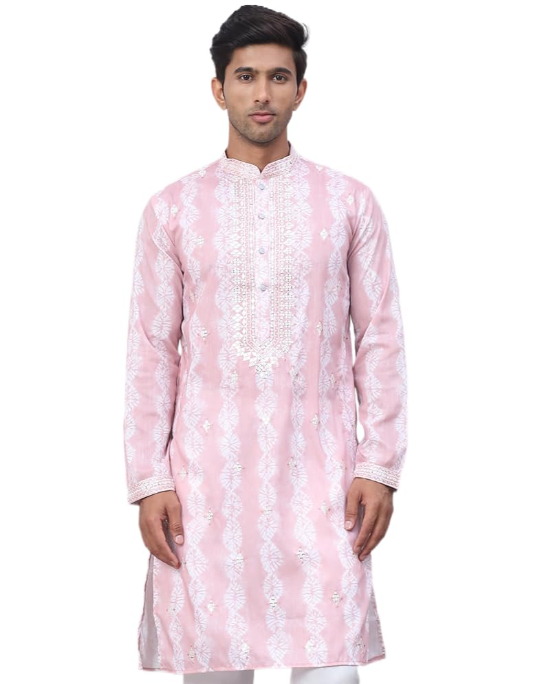 Jompers Mens Tie Dye Embroidered & Sequin Kurta