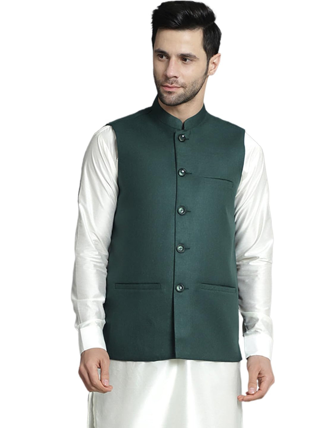Jompers Mens Solid Nehru Jacket
