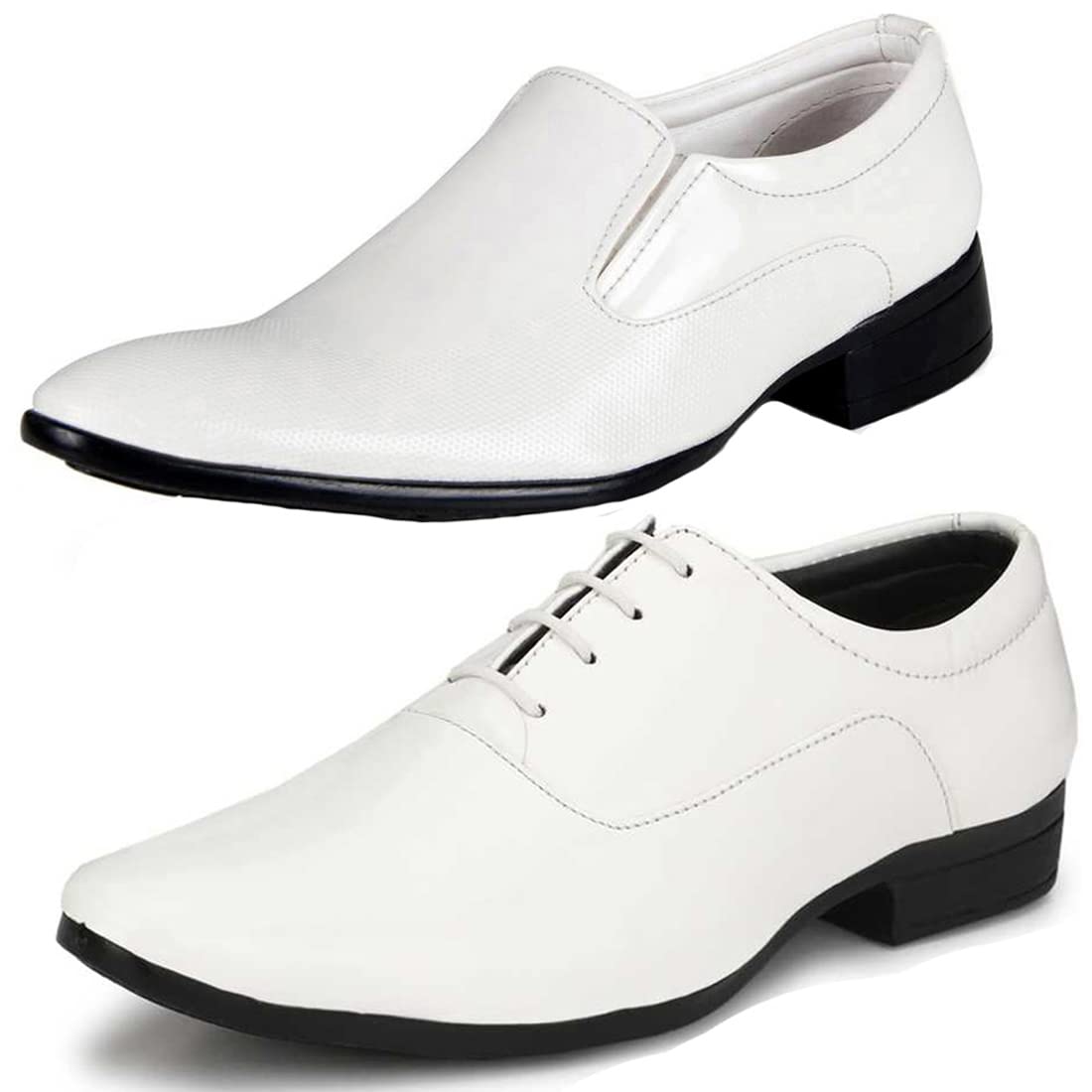Vitoria Combo Pack of 2 Formal Shoes,Perfect Mens and BoysOffice Shoes/Suit Shoes/Dress Shoes/Party Shoes Multicolor 7
