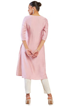 Soch Women Pink Viscose Embroidered Kurta