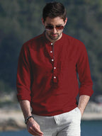 Be Active MenS Solid 100% Cotton Short Kurta With Mandarin Collar || Short Kurta For Men Cotton || Stylish Short Kurta || Short