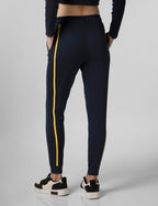 FYLTR Womens Joggers with Side Tape Detailing - Elasticated Waistband | Contrast Drwacord | Elastic Hem