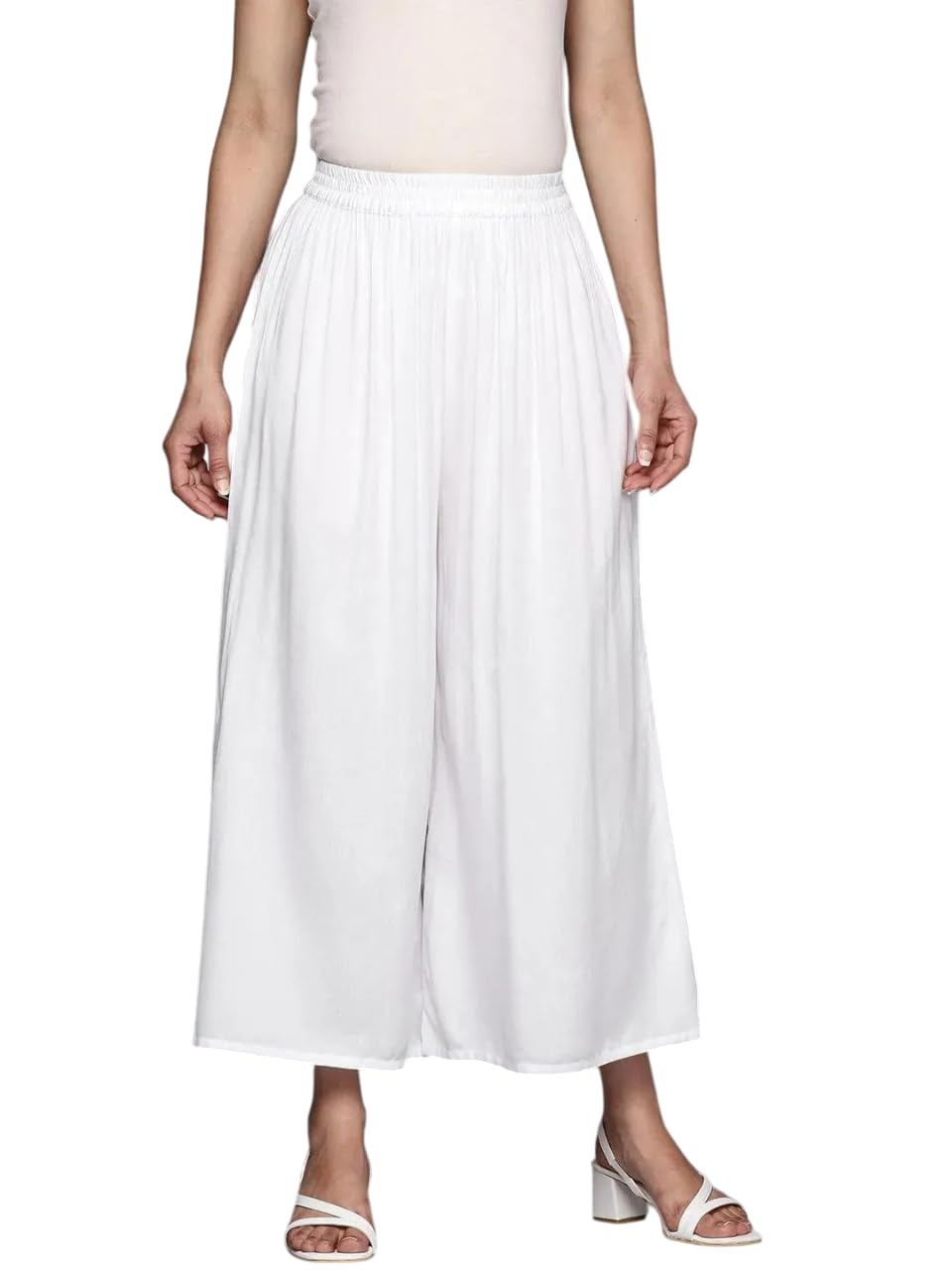 Libas WomenS Regular Palazzos (Pl1452R White