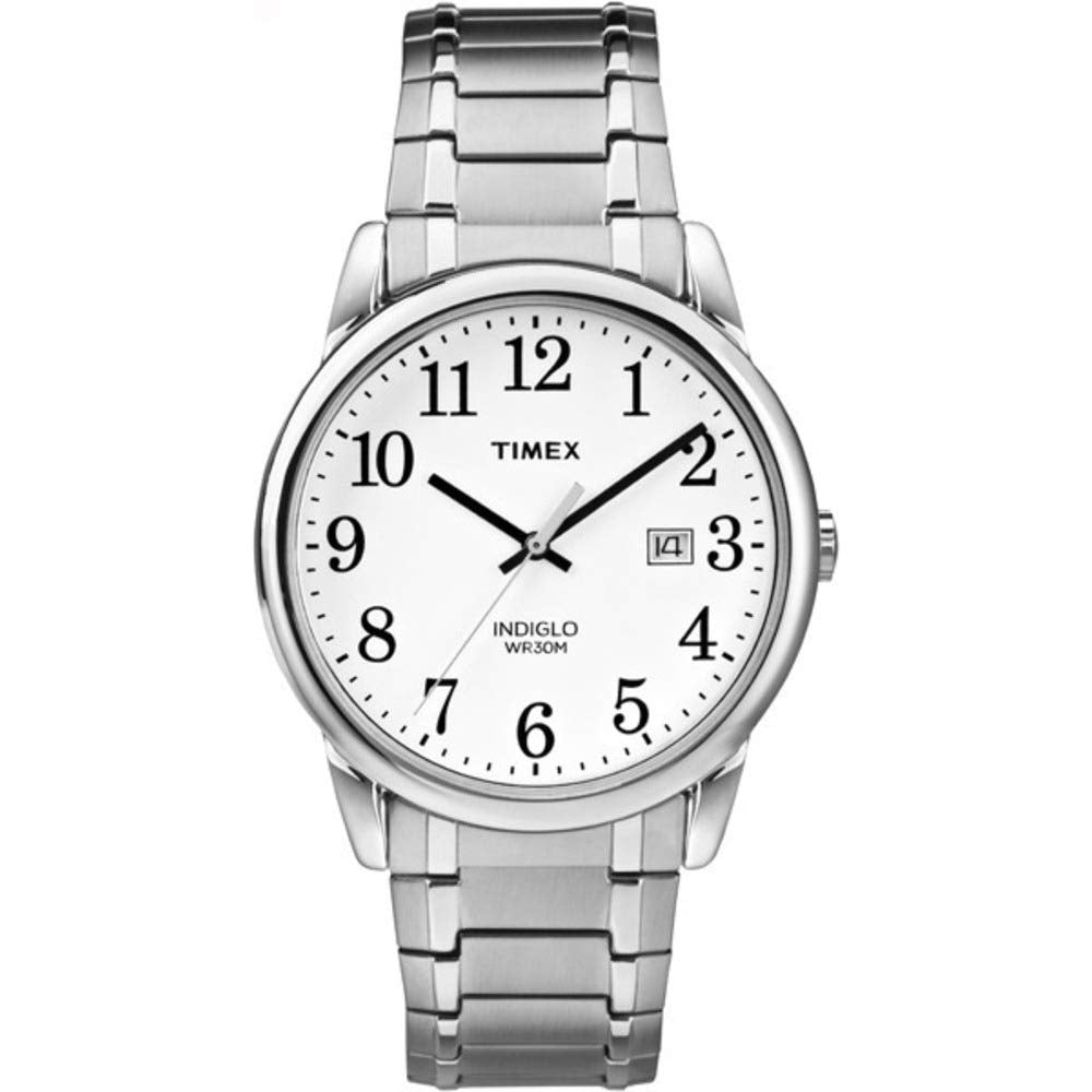 Timex Men's TW2P81300 Easy Reader Silver-Tone Stainless Steel Expansion Band Watch