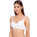 Enamor A042 Side Support Shaper Supima Cotton Everyday Bra - Non-Padded, Wirefree & High Coverage White