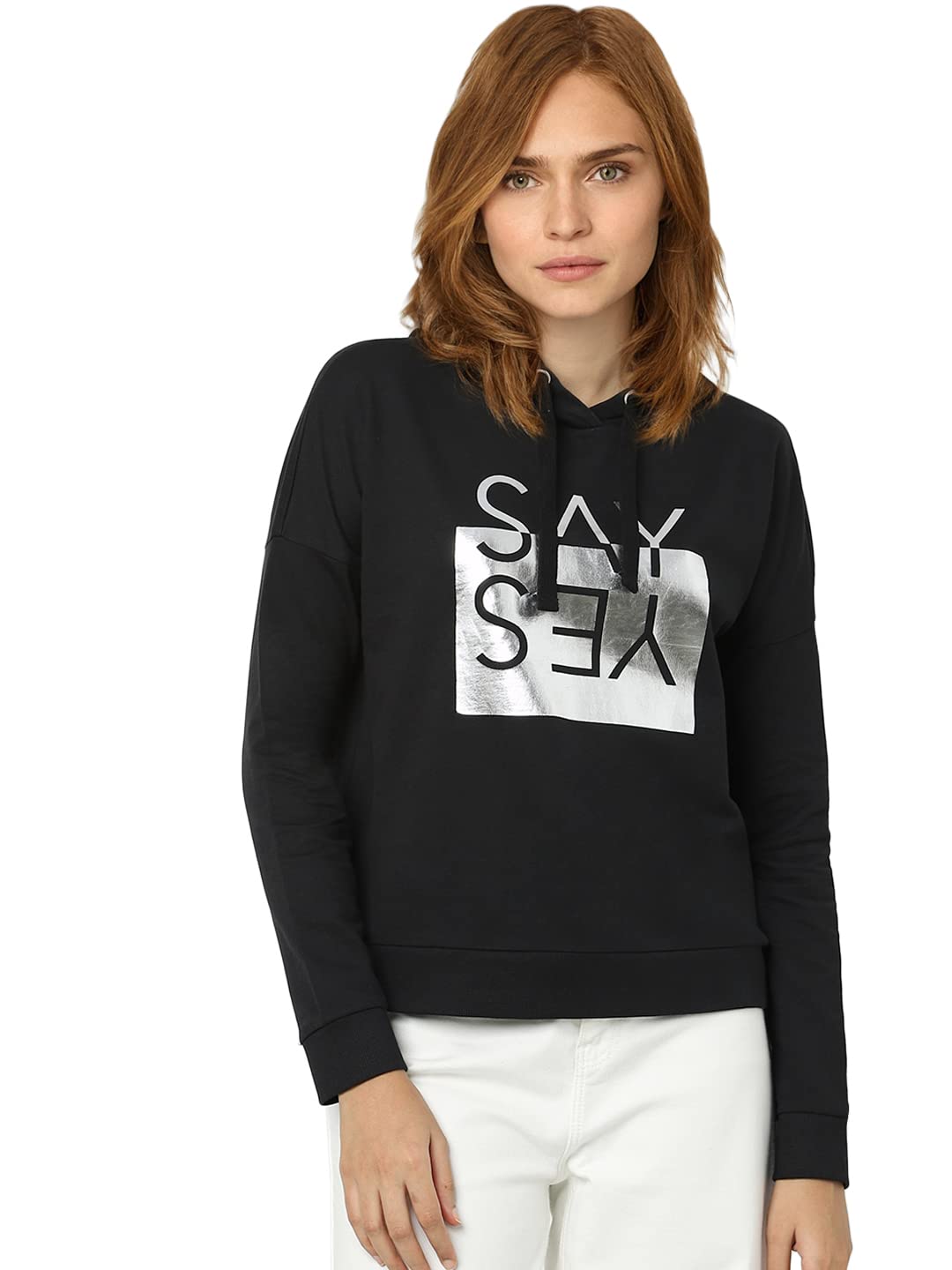 Vero Moda Regular Fit Sweatshirt (10286554_Jet Black_L)