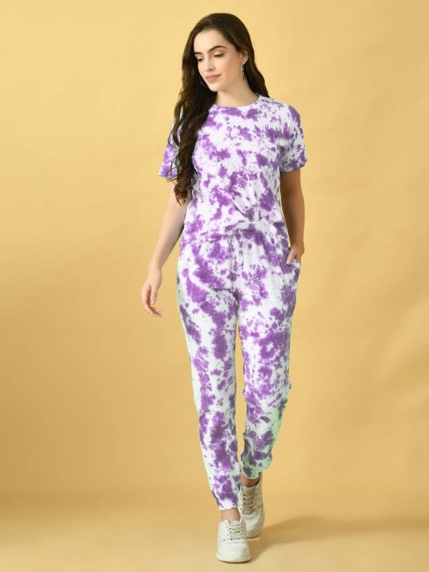 ELLITI Womens Night Suit Set for Women, Lounge Wear, Printed Top and Pyjama Set for Women Nightwear/Loungewear/Night Dress for