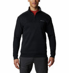 columbia Mens Standard Hart Mountain II Half Zip Jacket, Black, X-Large