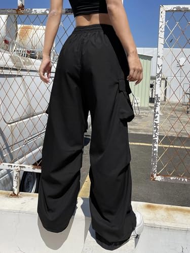 GRECIILOOKS Womens Regular Fit Cargo Pant (GL-W-TP-1086_Black