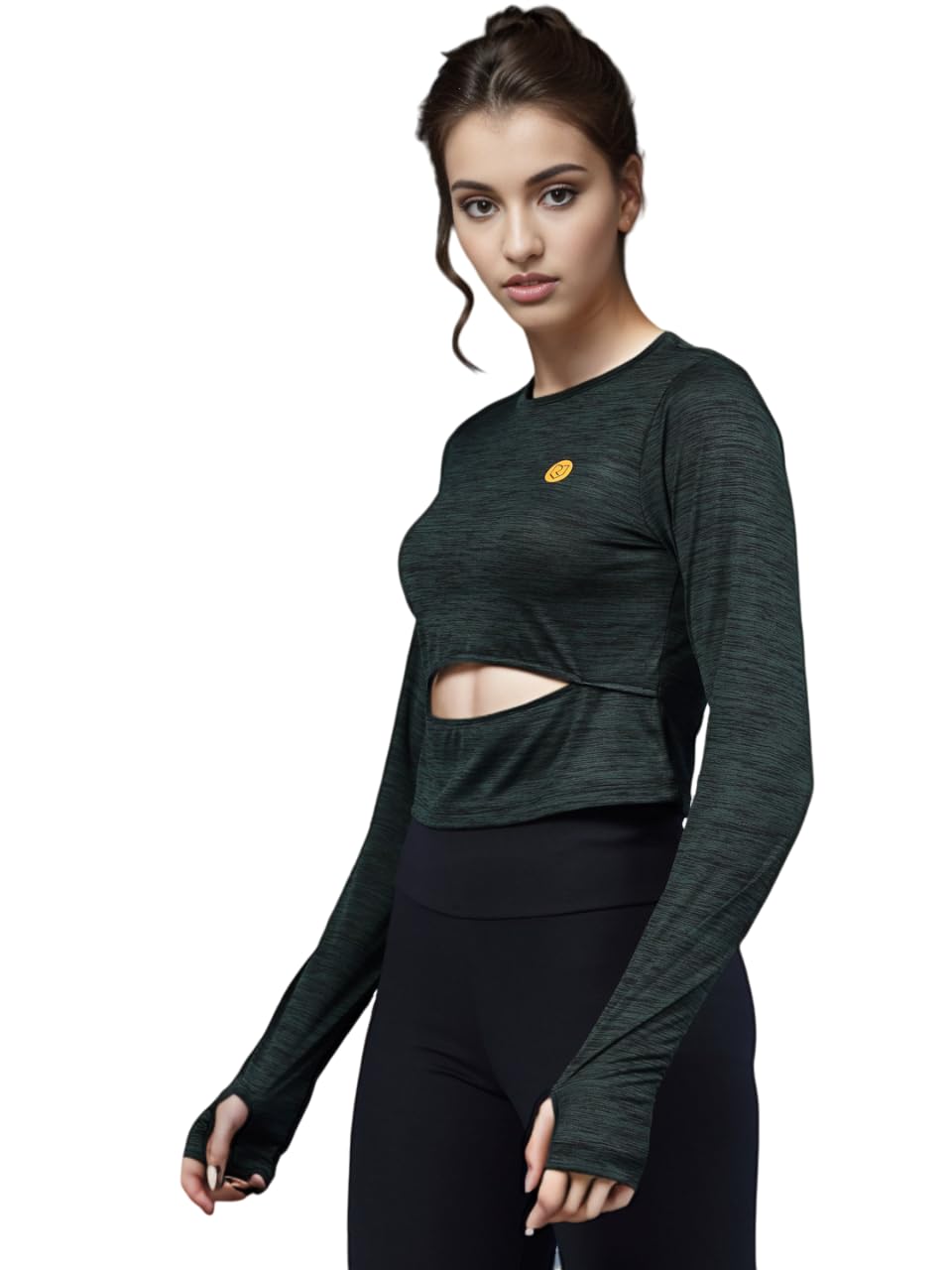 Rigo Round Neck Activewear Top for Women | Comfort Fit Stylish Active T-Shirt for Girls | Gym/Sports Wear Tees & Workout Tops | 