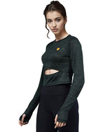Rigo Round Neck Activewear Top for Women | Comfort Fit Stylish Active T-Shirt for Girls | Gym/Sports Wear Tees & Workout Tops | 