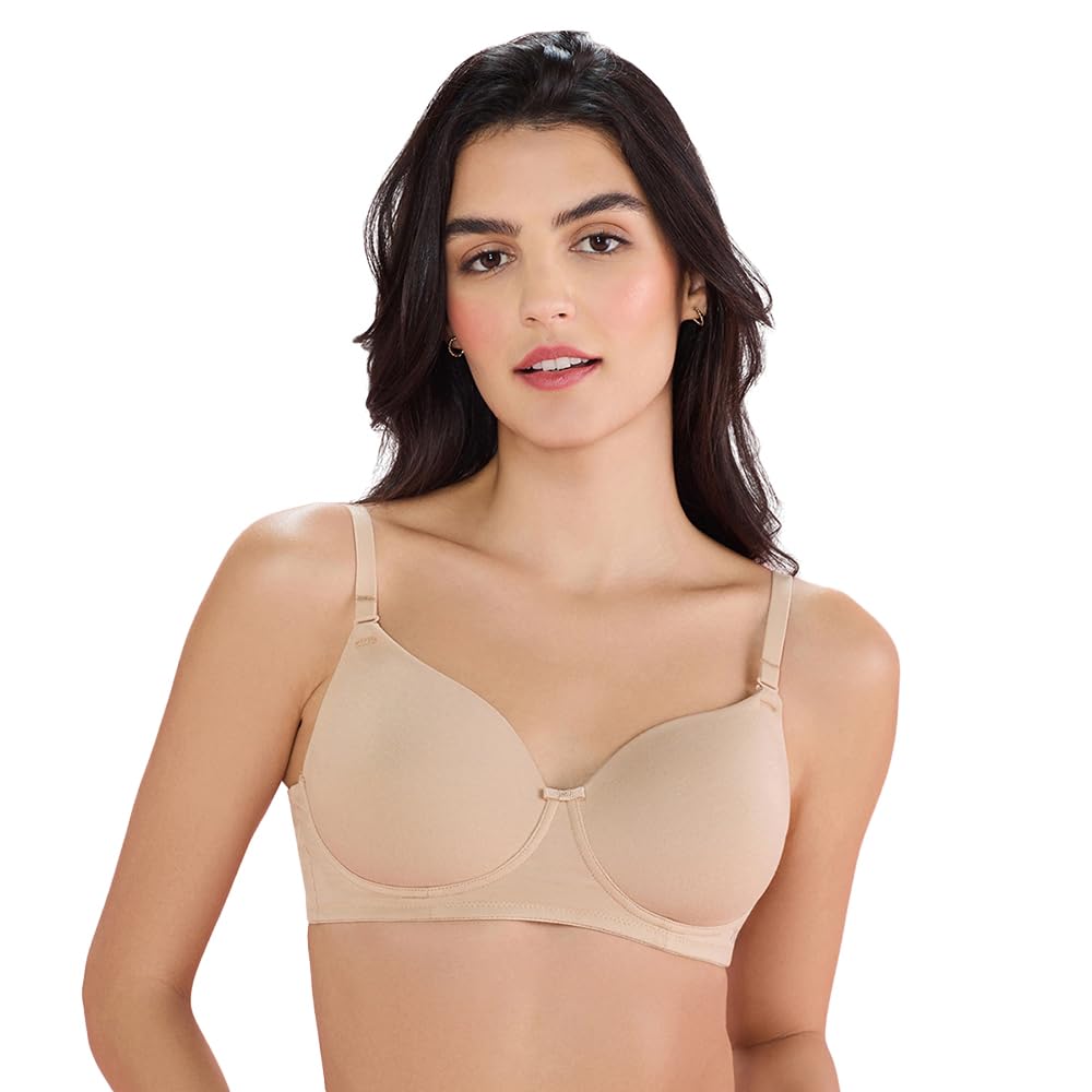 Nykd (Nyb198 Cotton Lightly Padded & Non Wired T-Shirt Bra For Women | Medium Coverage Bra With Soft Detachable Straps | Ideal F
