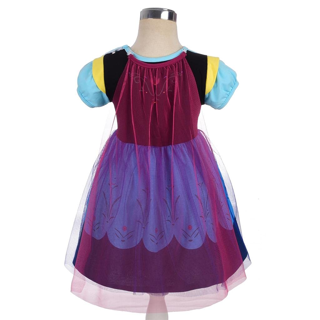 Dressy Daisy Ice Princess Dress Up Clothes Halloween Fancy Party Tulle Skirt Summer Outfit with Cape for Baby Girls Size 12-24 M