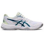 ASICS Women's Upcourt 5 Volleyball Shoes, 8, White/Ink Teal