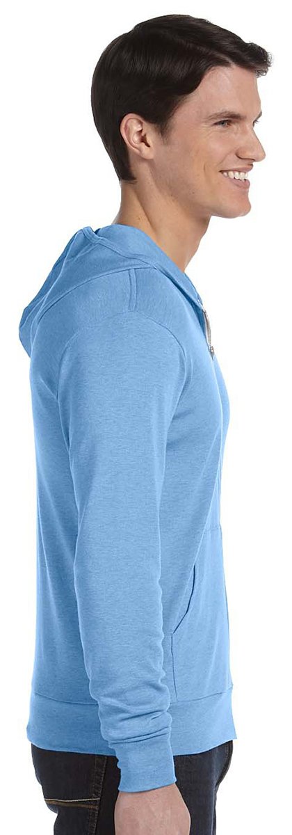 Unisex Triblend Full-Zip Lightweight Hoodie - cHAR BLK TRIBLND - XS(D0102H7WXJT)