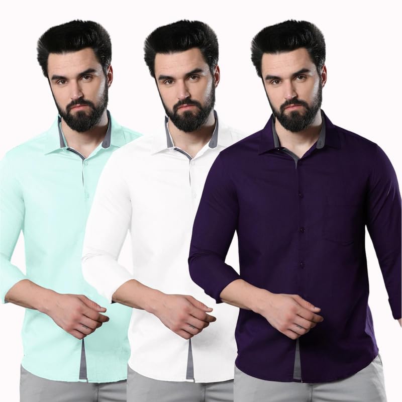 Pinkmint Mens Solid Regular Fit Shirt
