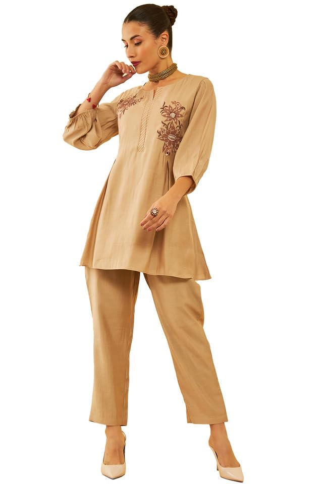 Soch Women Muslin Embroidered Jumpsuit