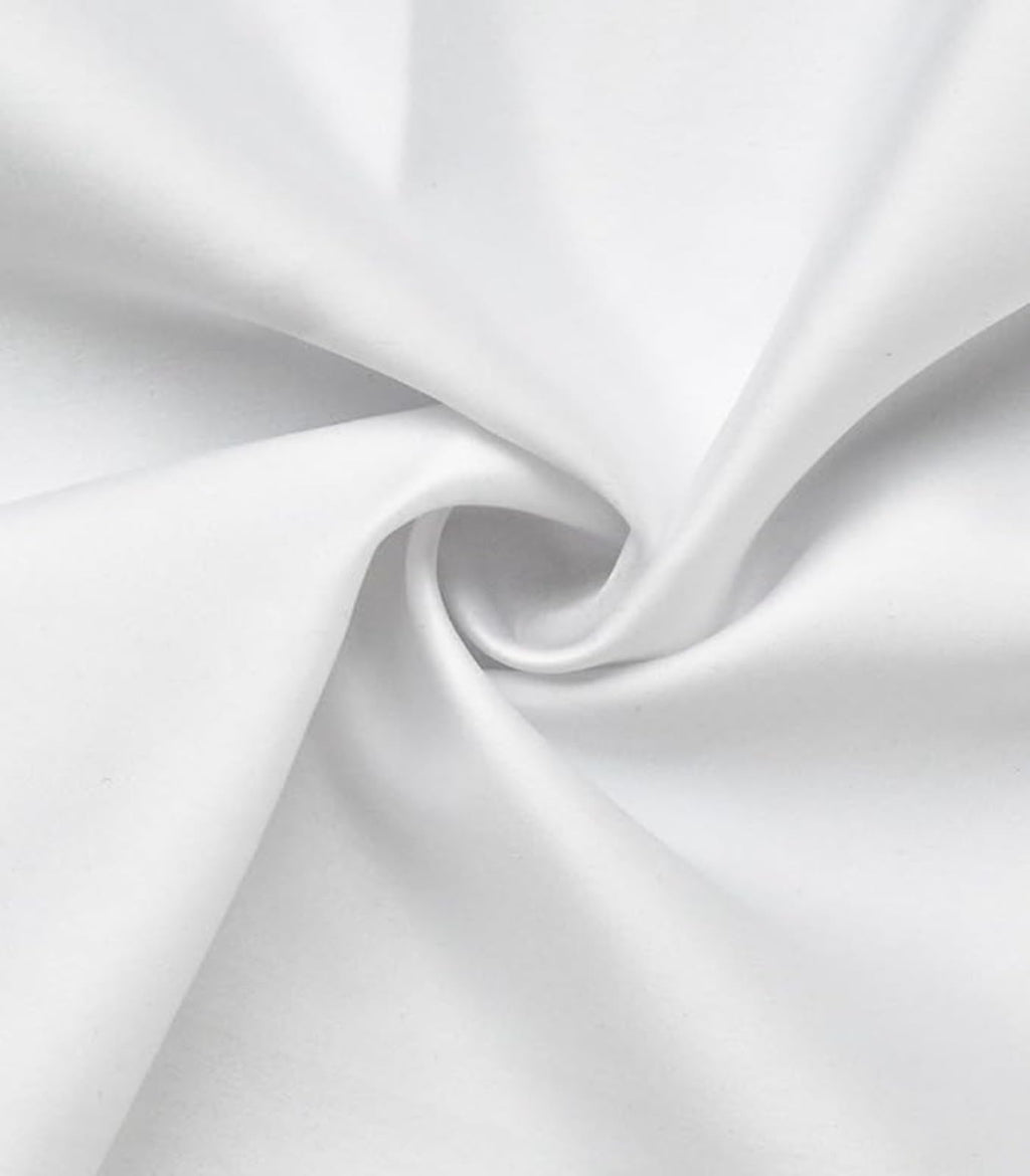 Deelmo MenS Stylish Solid Satin Casual Shirt For Men Full Sleeves| Poly Satin Silk Shirt White