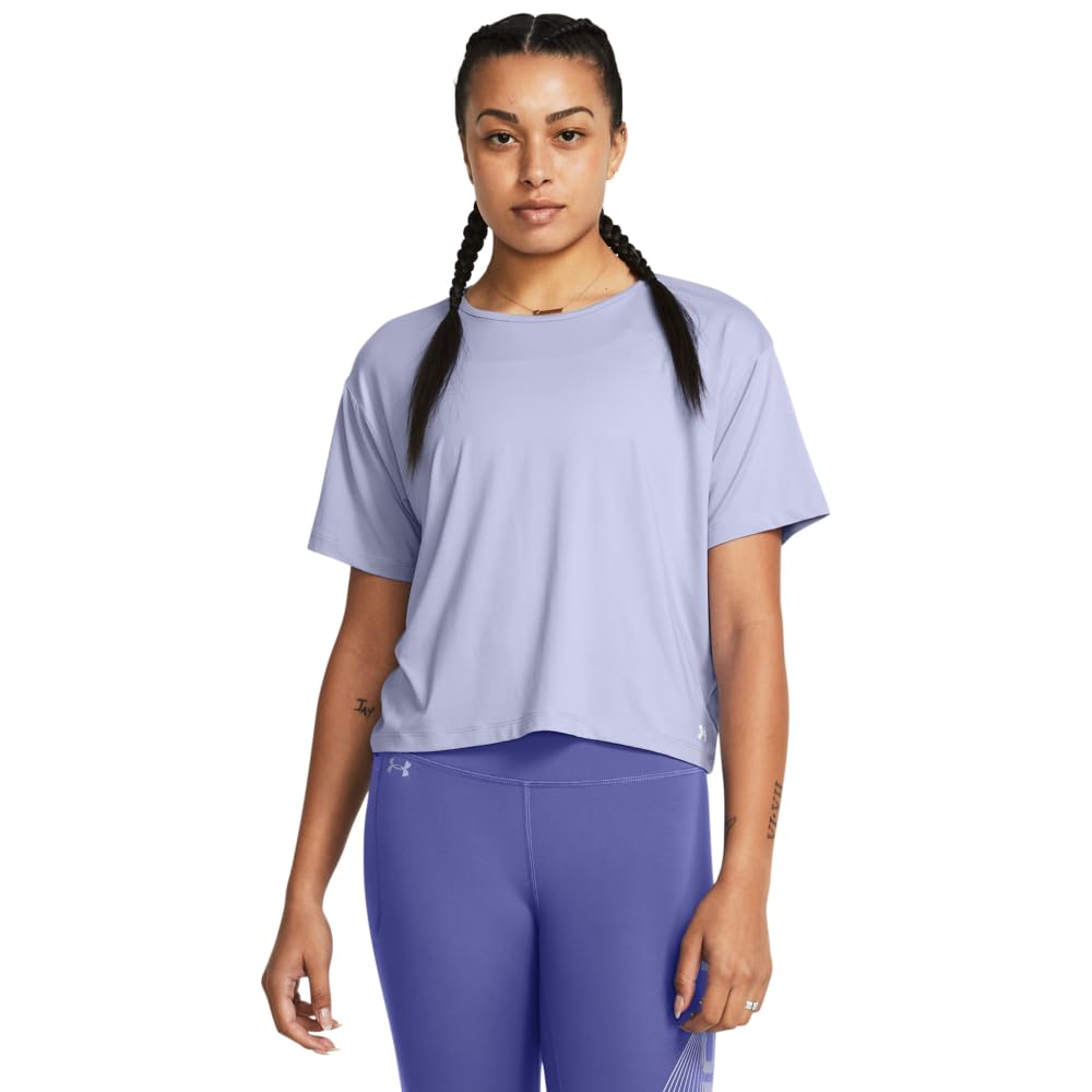 Under Armour Womens Motion Short Sleeve T Shirt, (539) Celeste / / White, X-Large