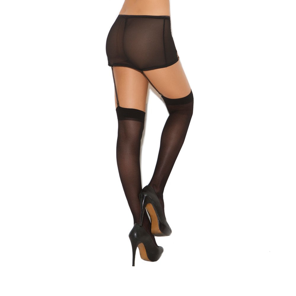 Jewel Toned Stockings Plus, ONE SIZE PLUS, BLACK