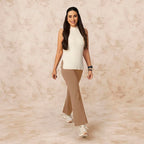 BlissClub Ultimate Flare Pants Lite Regular for Women Upto 54 ft | High Waist Trousers and Formal Pants for Office wear | Comfo