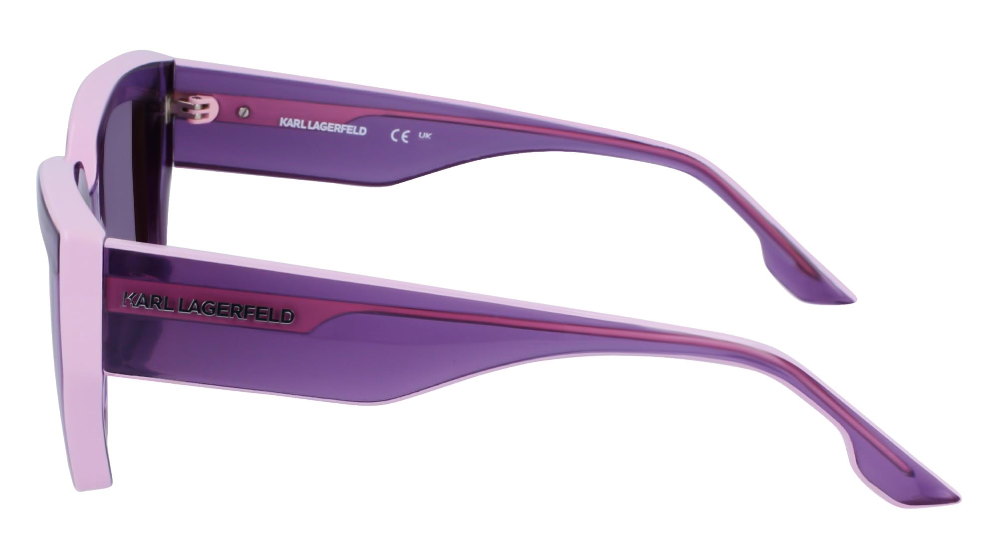 KARL LAGERFELD Women's KL6143S Rectangular Sunglasses, Lavender, 53/20/145
