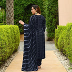 ANNI DESIGNER Womens Rayon Blend Straight Bandhej Printed Kurta with Pant & Dupatta (Baghira Grey-VKS01_S_Grey_Small)