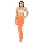Zivame All Day Seamless Mermaid Saree Shapewear with Removable Drawcord for Women - Orange1