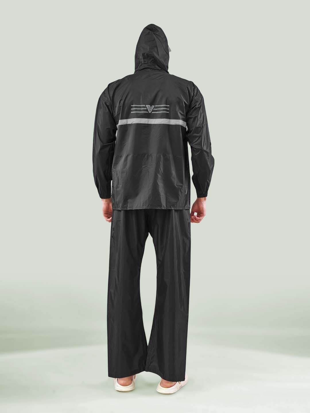 Lux Venus Tapping Rain Coat For Men Black