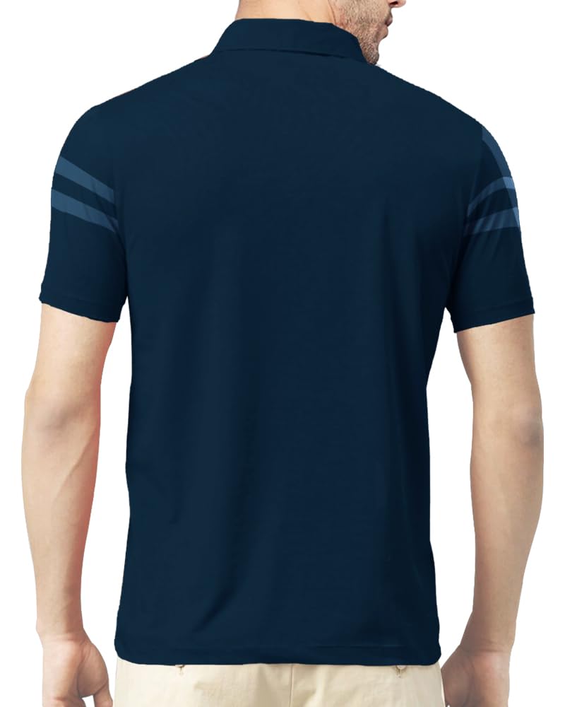 Noble Monk MenS Regular Fit Polo T Shirt |Half Sleeves |Collar Tshirts T Shirt | Casual Tshirt Teal Blue