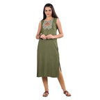Aurelia Womens Synthetic Regular Kurta (18AUA10039-200274_Green_XX-Large)