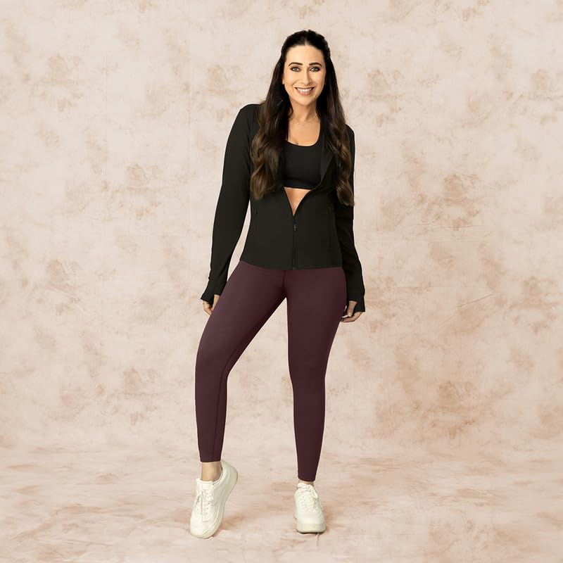 BlissClub The Ultimate Leggings Lite, Ankle Length Tights for Women for Gym, Yoga and Workout with High Waist,Regular Variant